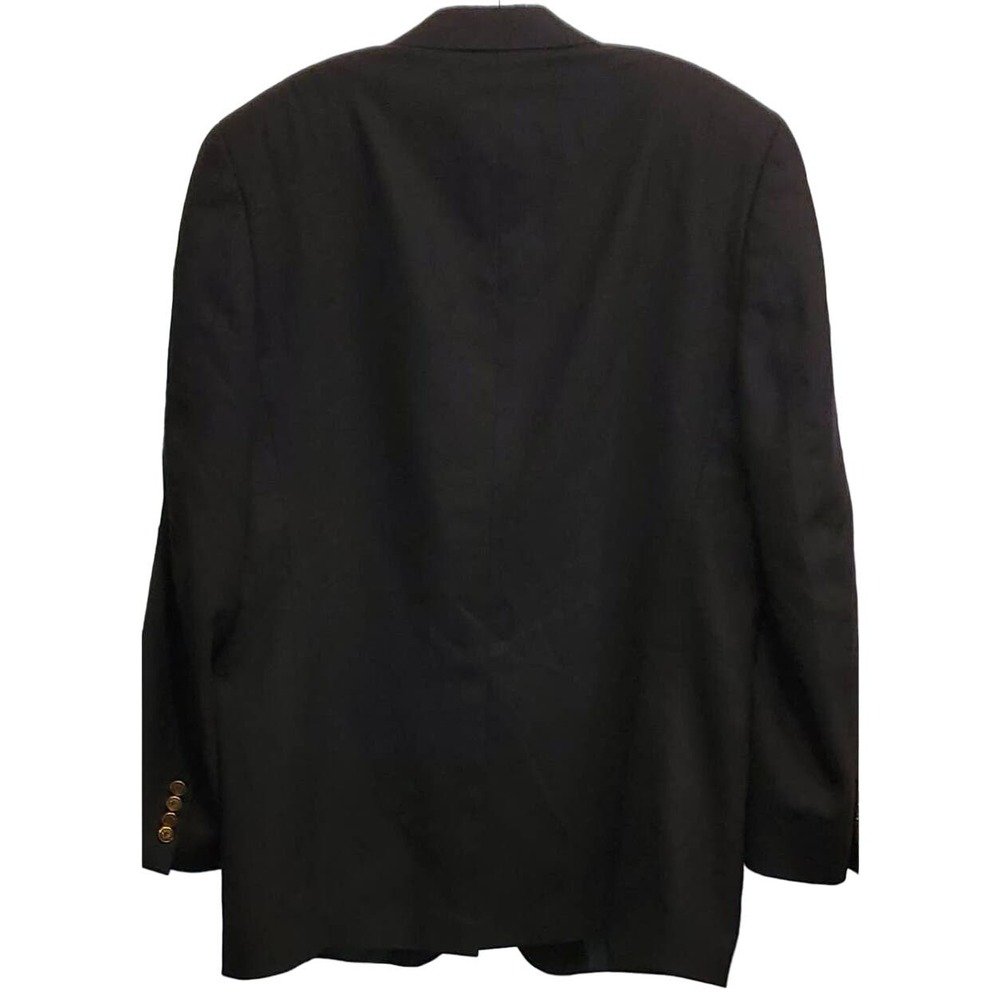 Club Room Pure Wool Royal Blue 2 brass Button Blazer Sportcoat Blazer Jacket 44L - Picture 2 of 6